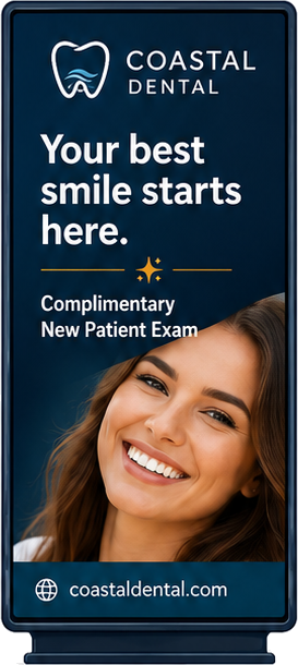 Dental premium full-screen sponsor ad concept